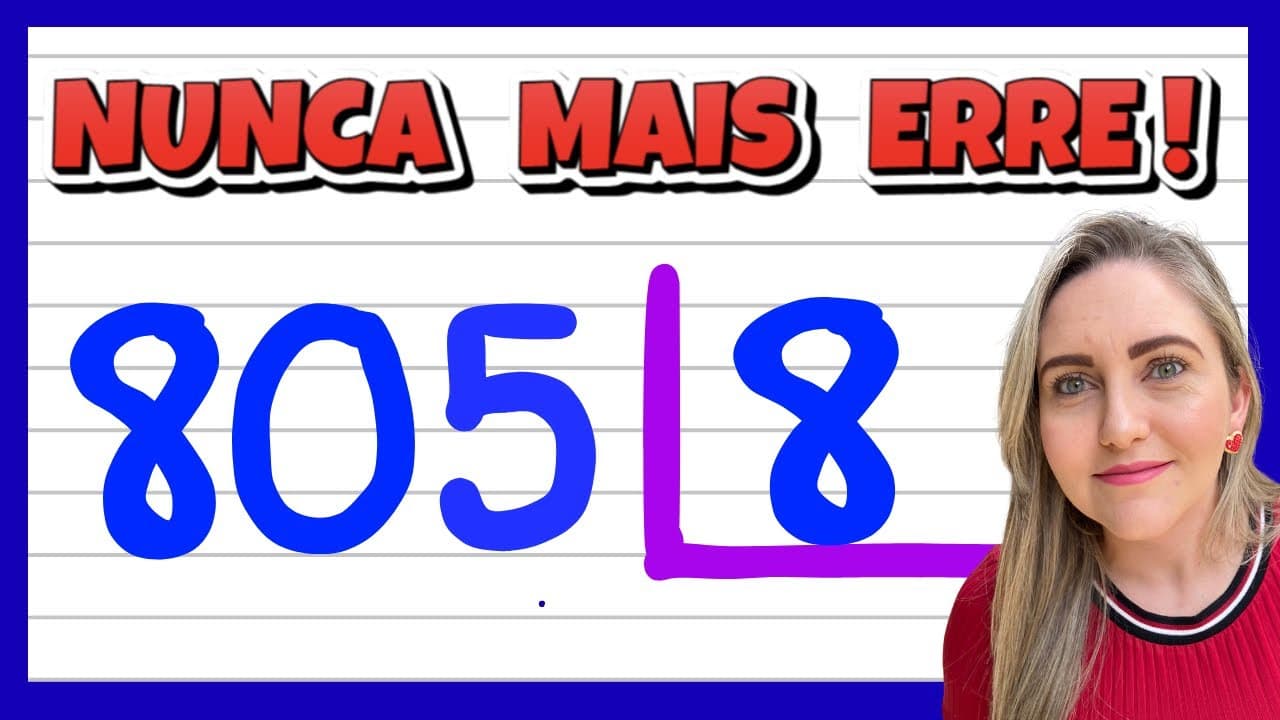 Thumbnail: NUNCA MAIS ERRE DIVISÃO! APRENDA COMO FAZER DIVISÃO!