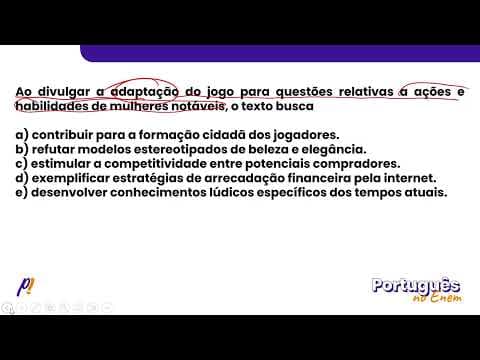 Thumbnail da aula: ENEM 2022 - INTERPRETAÇÃO E INFERÊNCIA DE TEXTOS | É ruivo? Tem olhos azuis? É homem ou mulher?...
