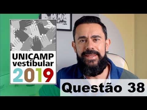 Thumbnail da aula: Primeira Fase Unicamp 2019 | Questão 38 | Cinemática