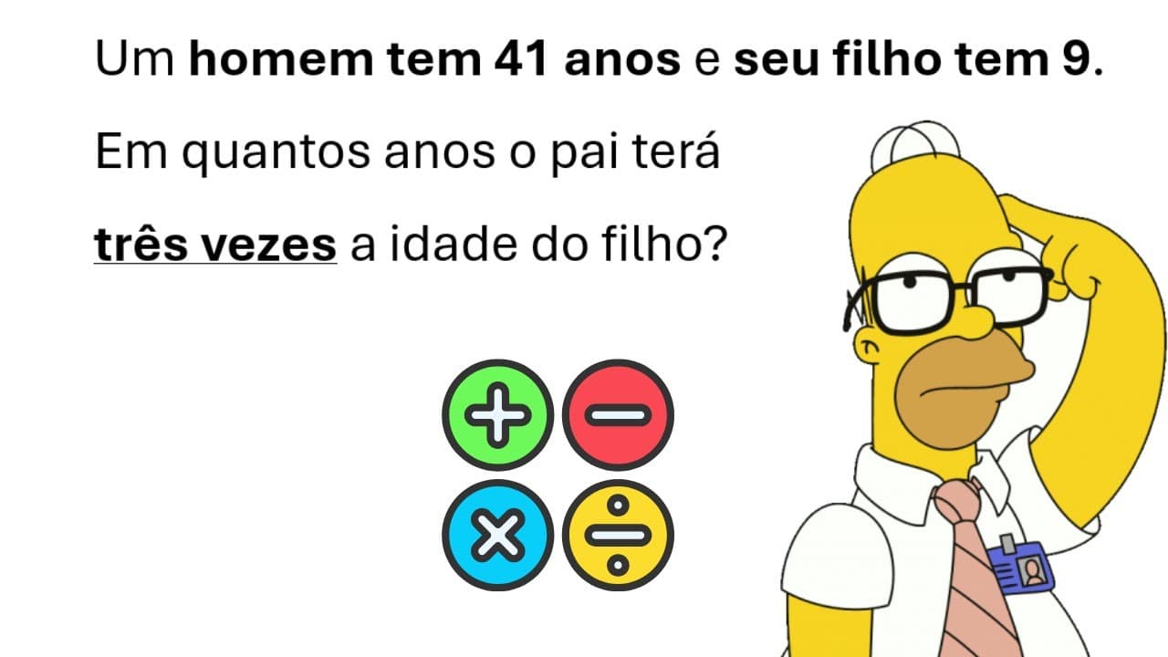 Thumbnail: 🔢 99% NÃO RESOLVE ESSE PROBLEMA DE CABEÇA. VOCÊ CONSEGUE?