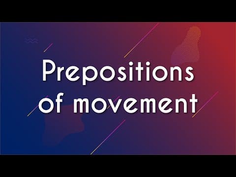 Thumbnail da aula: Prepositions of movement - Brasil Escola