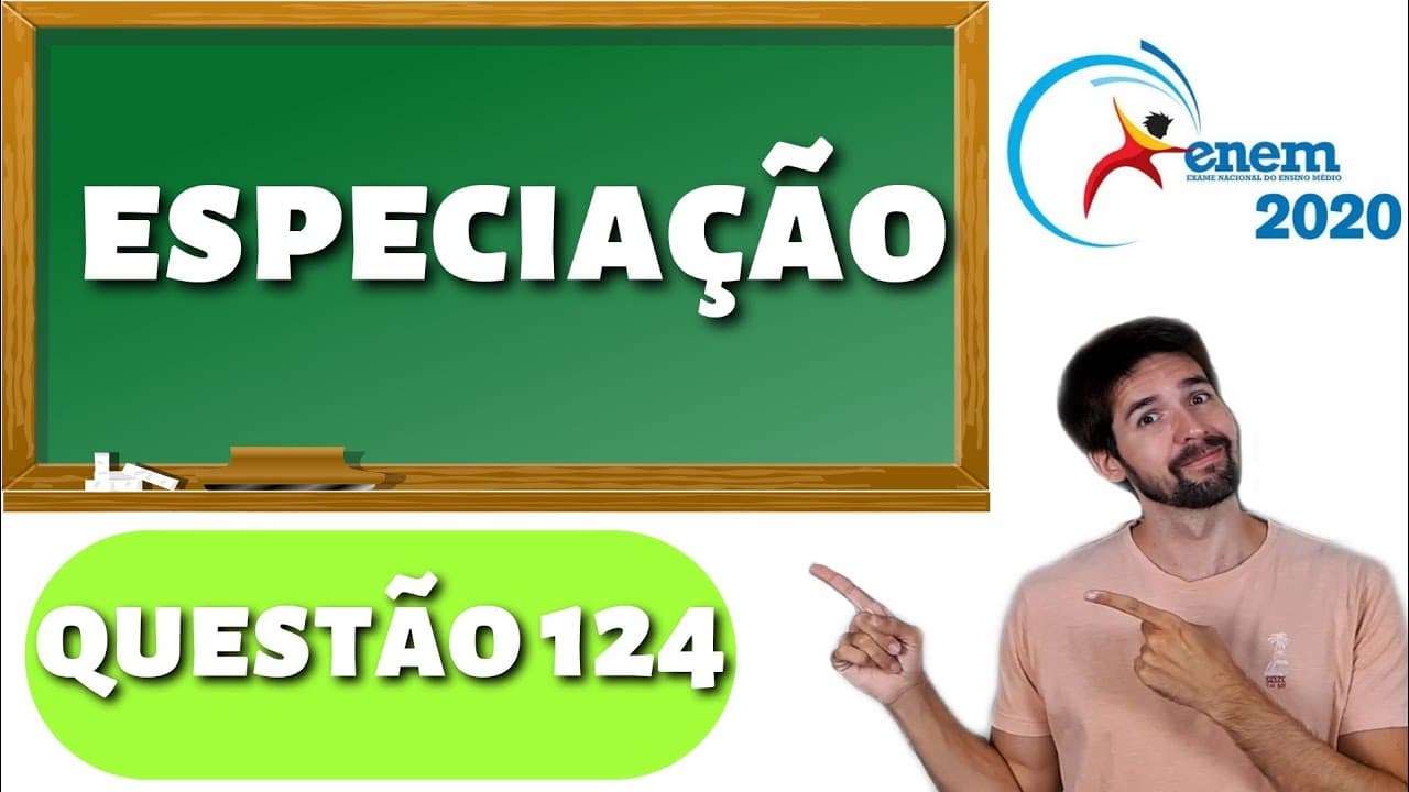 Thumbnail: QUESTÃO ENEM 2020: Uma população (momento A) sofre isolamento em duas subpopulações (momento B) por