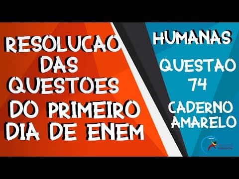 Thumbnail da aula: ENEM 2020 | Ciências Humanas | Questão 74 - Caderno Amarelo | Vemos que toda cidade é uma espécie de