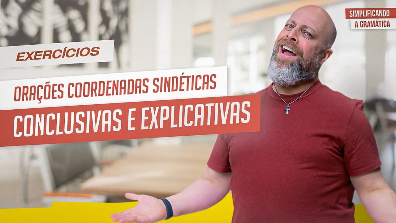 Thumbnail: Exercícios de Conjunções (CONCLUSIVAS e EXPLICATIVAS) #português #concurso