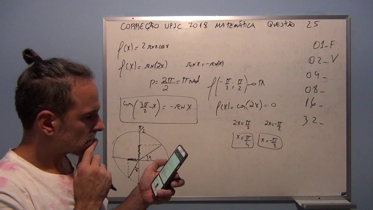 Thumbnail: Correção UFSC 2018 Matemática Questão 25