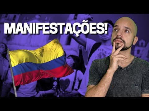 Thumbnail da aula: Entenda as manifestações na Colômbia (reforma tributária) | Ricardo Marcílio