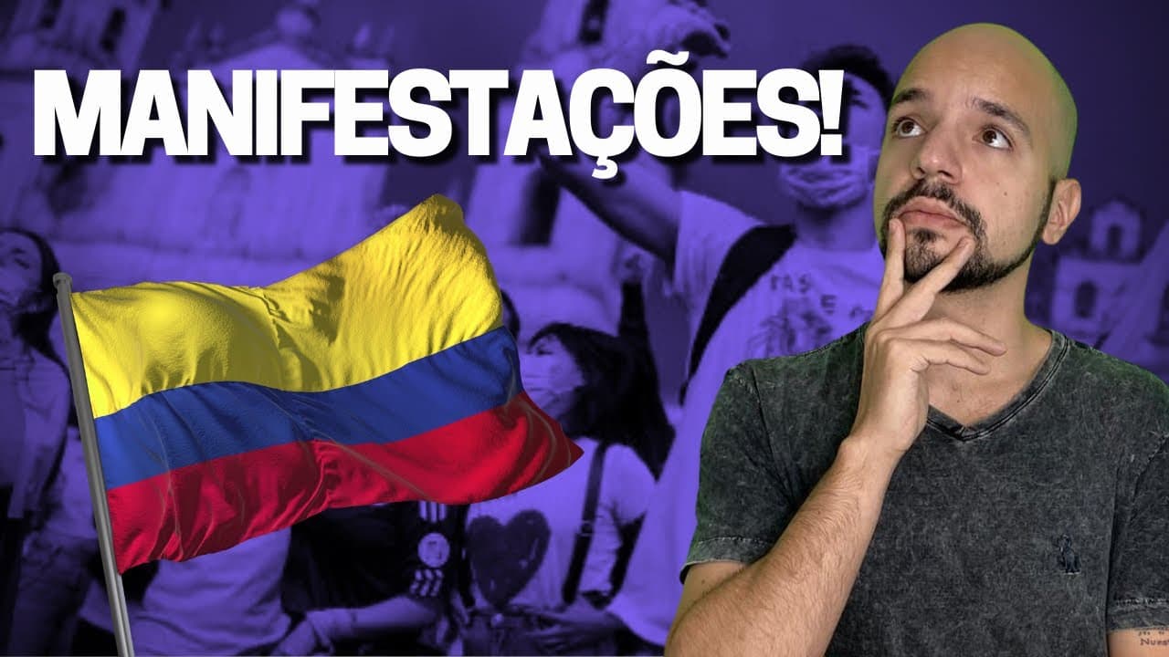 Thumbnail: Entenda as manifestações na Colômbia (reforma tributária) | Ricardo Marcílio