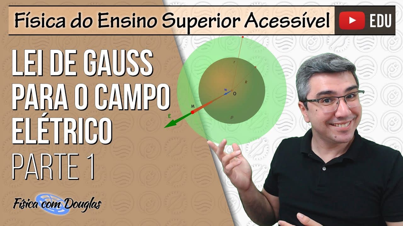 Thumbnail: Lei de Gauss para o campo elétrico (parte 1) | Física Ensino Superior