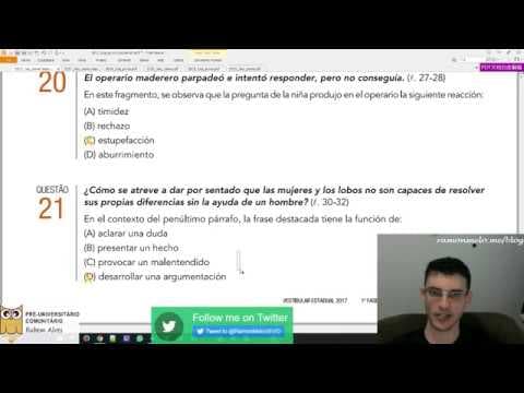 Thumbnail da aula: Resolução da prova de Espanhol do Primeiro Exame de Qualificação do Vestibular Estadual 2017