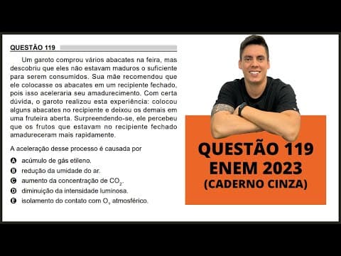 Thumbnail da aula: BIOLOGIA ENEM 2023! "Um garoto comprou vários abacates..."