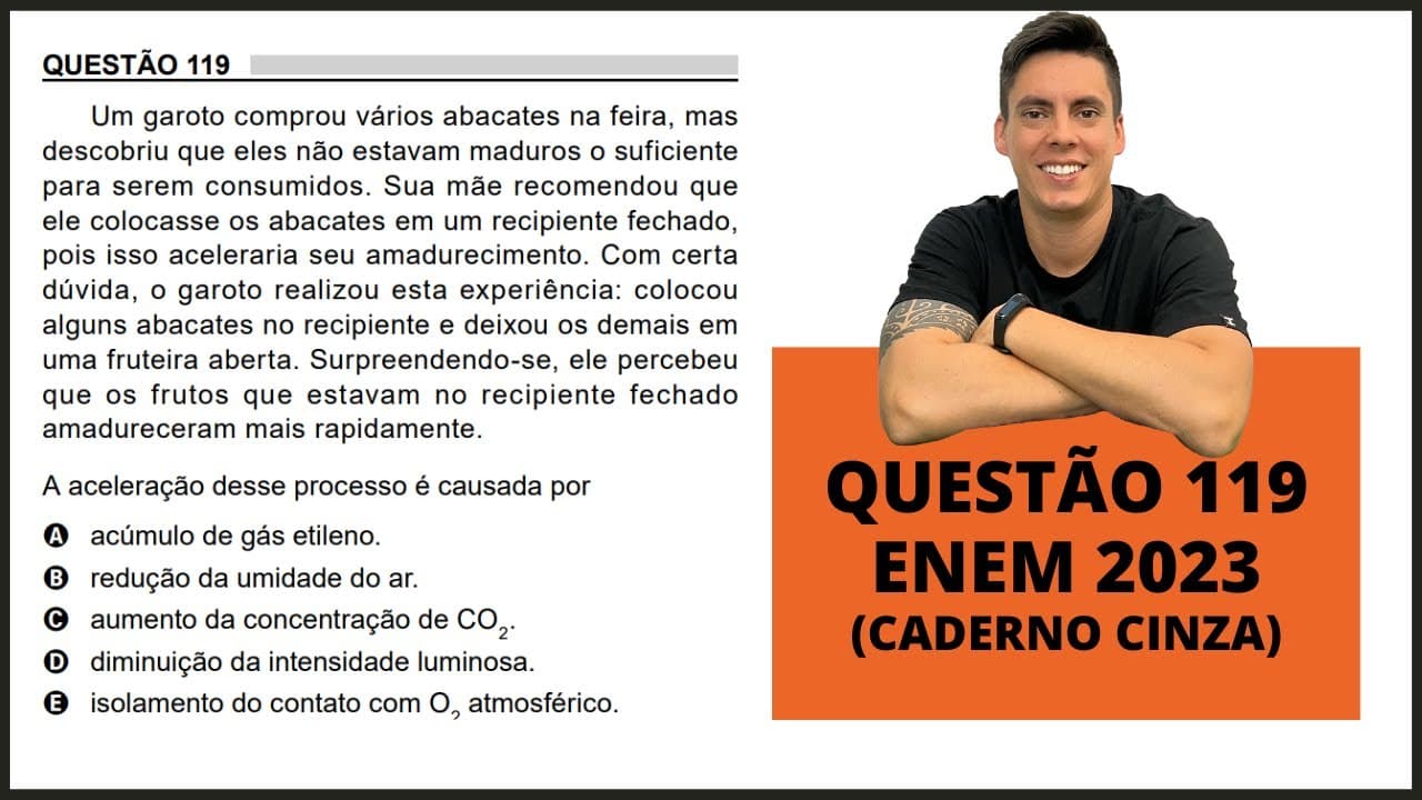 Thumbnail: BIOLOGIA ENEM 2023! "Um garoto comprou vários abacates..."