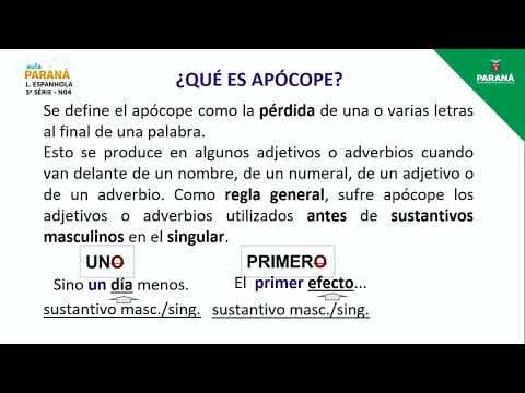 Thumbnail da aula: 2022 | 3ª Série | Língua Espanhola | Aula N4 - Nivelamento: Emprego da Apócope
