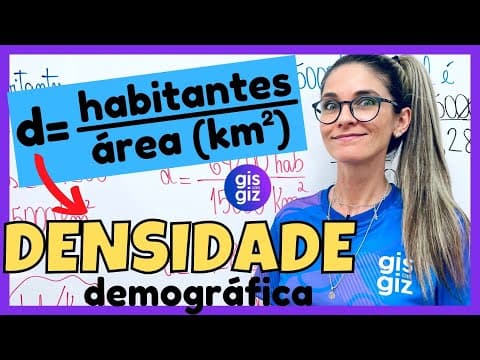 Thumbnail da aula: DENSIDADE DEMOGRÁFICA MATEMÁTICA | RAZÕES ESPECIAIS | \Prof. Gis/