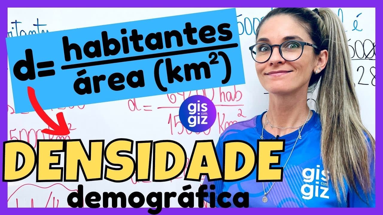 Thumbnail: DENSIDADE DEMOGRÁFICA MATEMÁTICA | RAZÕES ESPECIAIS | \Prof. Gis/