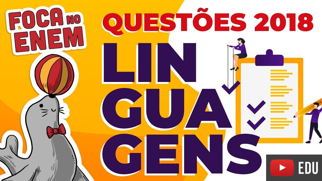 Thumbnail: Resolvendo LINGUAGENS - As questões mais quentes do ENEM 2018 [Foca no Enem]