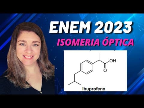 Thumbnail da aula: Isomeria | (Enem 2023) Entre os medicamentos mais comuns consumidos para o alívio da dor está o