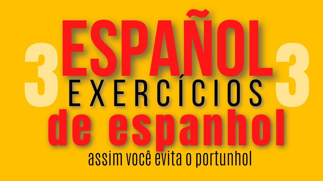 Thumbnail: [GABARITO] 20 Exercícios de Espanhol - VEJA AQUI
