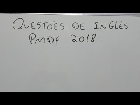 Thumbnail da aula: Correção das Questões de Inglês PMDF 2018