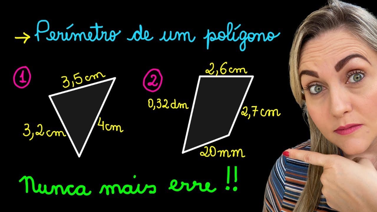 Thumbnail: PERÍMETRO DE UM POLÍGONO! COMO CALCULAR PERÍMETRO!EXPLICAÇÃO COM VÍRGULA E TRANSFORMAÇÃO DE UNIDADES