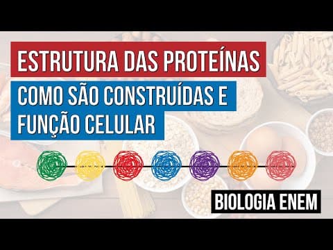 Thumbnail da aula: ESTRUTURA DAS PROTEÍNAS: como são construídas e função celular | Biologia para o Enem | Cláudia