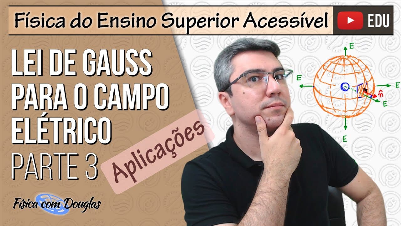 Thumbnail: Ensino Superior: Lei de Gauss para o campo elétrico: Aplicações (Parte 3)