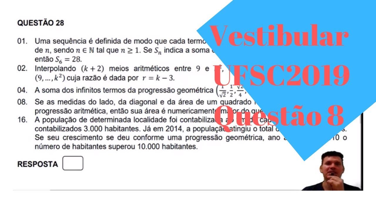 Thumbnail: 18. Vestibular UFSC 2019-1 Questão 8