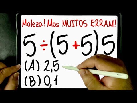 Thumbnail da aula: 🔥 MOLEZA, mas MUITA GENTE ERRA essa EXPRESSÃO NUMÉRICA BUGANTE! 😱 Você consegue resolver?