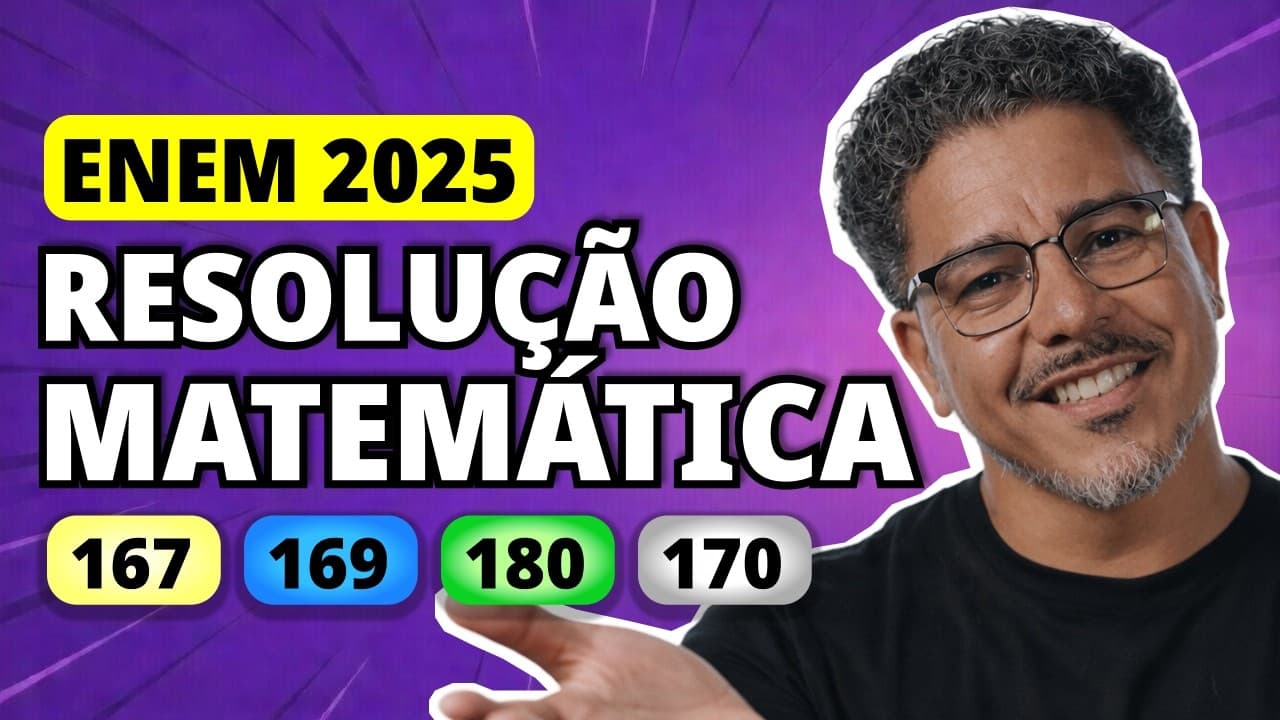 Thumbnail: ENEM 2025 Matemática – Questão 167 | A produtividade de soja em uma área cultivada é a média da