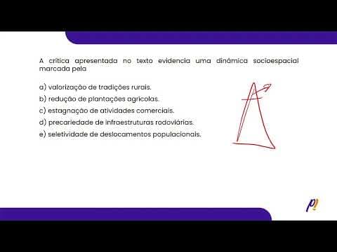 Thumbnail da aula: ENEM 2025 | A ideia de êxodo urbano assume ares caricaturais. Pega a mais reduzida...