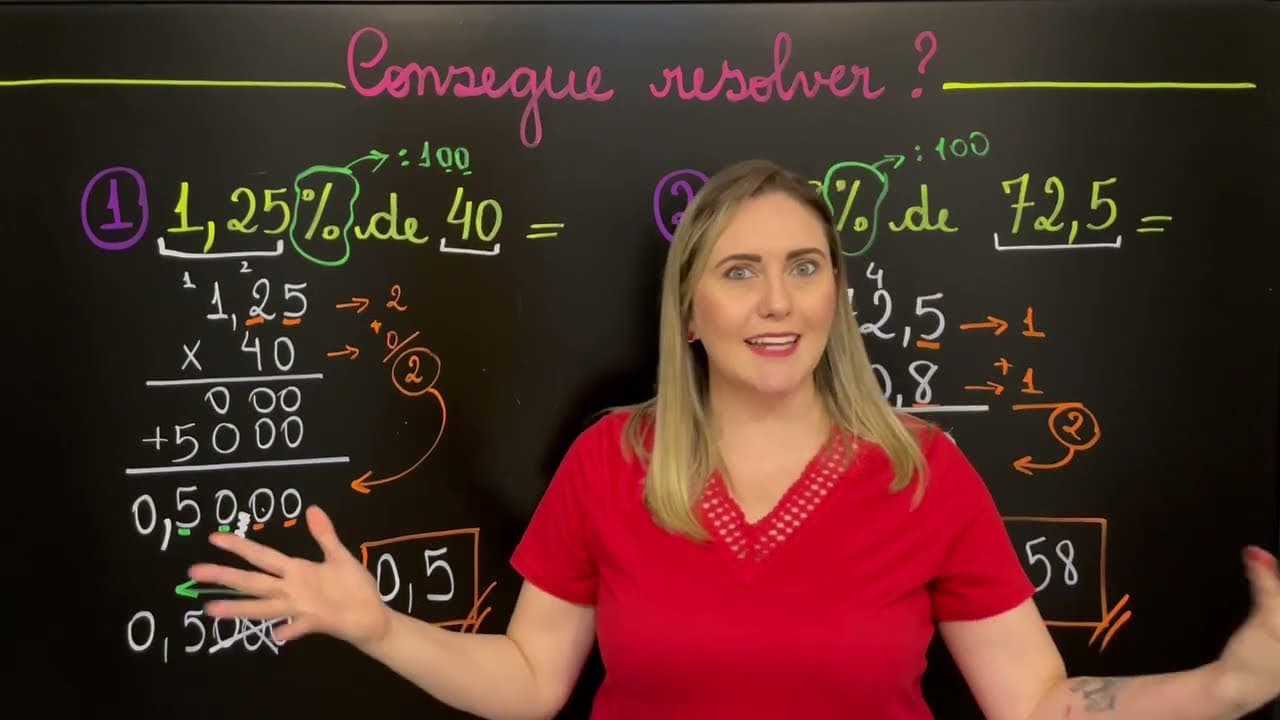 Thumbnail: NUNCA MAIS ERRE PORCENTAGEM COM VÍRGULA! APRENDA COMO FAZER AGORA! VEM APRENDER MATEMÁTICA!