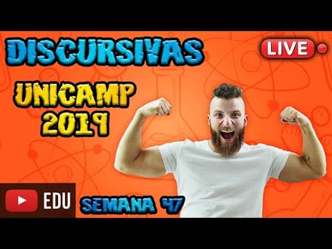 Thumbnail da aula: LIVE UNICAMP 2020  - SEGUNDA FASE