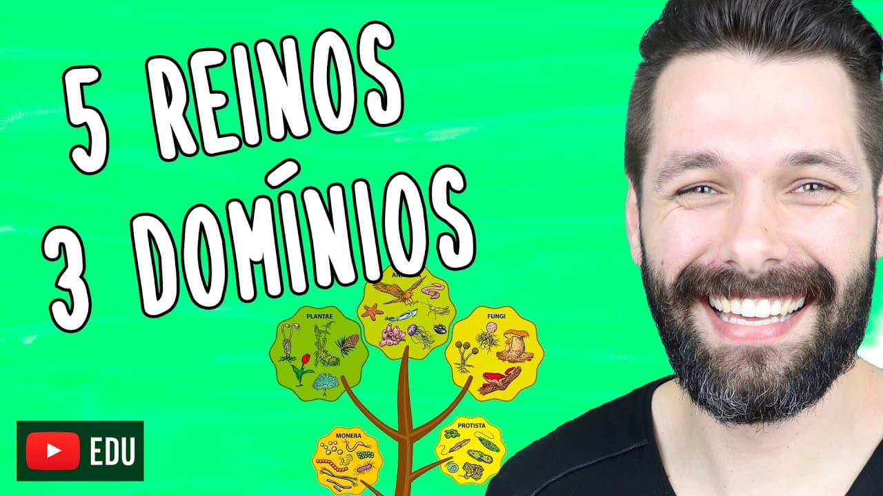 Thumbnail: CINCO REINOS E TRÊS DOMÍNIOS - Classificação | Biologia com Samuel Cunha