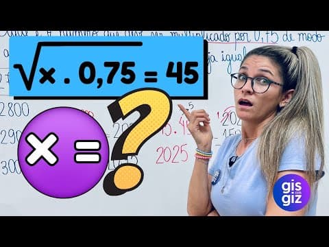 Thumbnail da aula: 💥EXERCÍCIOS de  RAIZ QUADRADA? \Prof. Gis/