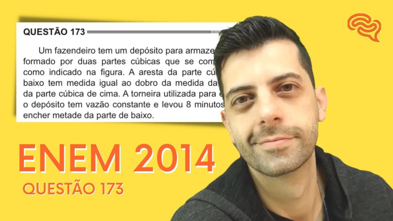Thumbnail: ENEM 2014  - Q173 - Um fazendeiro tem um depósito parra armazenar leite formado por duas partes