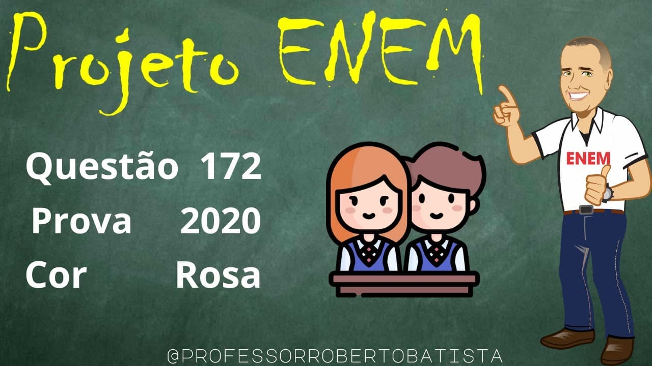 Thumbnail: ENEM 2020 Digital - Matemática Questão 172 (Os tempos gastos por três alunos para resolver um mesmo)