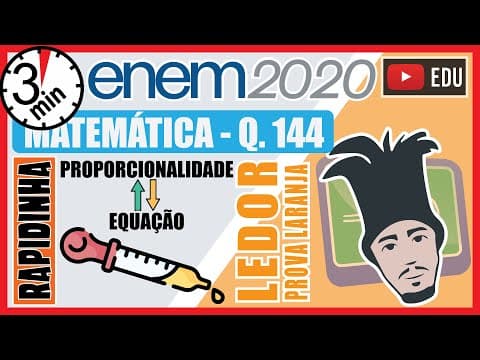 Thumbnail da aula: 🏃[ENEM 2020 LED] 144 📘 RAZÃO E PROPORÇÃO A correta administração de medicamentos é de suma