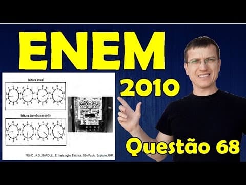 Thumbnail da aula: 68 - ENEM 2010 - Física - Eletricidade - Questão 68 resolvida (Caderno Azul) - Prof. Marcelo Boaro