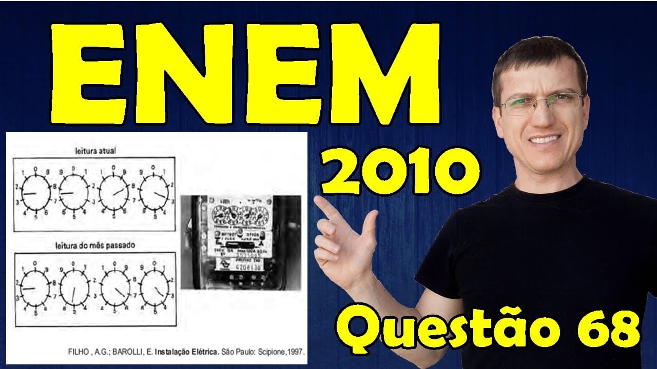 Thumbnail: 68 - ENEM 2010 - Física - Eletricidade - Questão 68 resolvida (Caderno Azul) - Prof. Marcelo Boaro