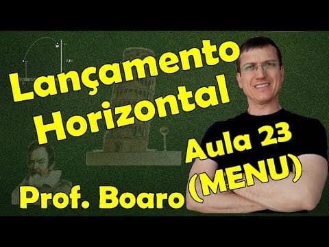 Thumbnail da aula: LANÇAMENTO HORIZONTAL - CINEMÁTICA - Aula 23 (MENU) - Prof. Marcelo Boaro