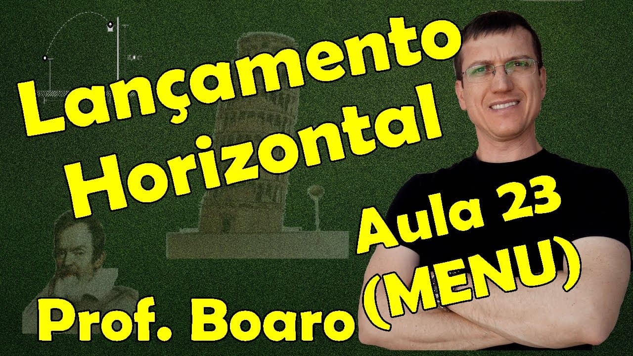 Thumbnail: LANÇAMENTO HORIZONTAL - CINEMÁTICA - Aula 23 (MENU) - Prof. Marcelo Boaro