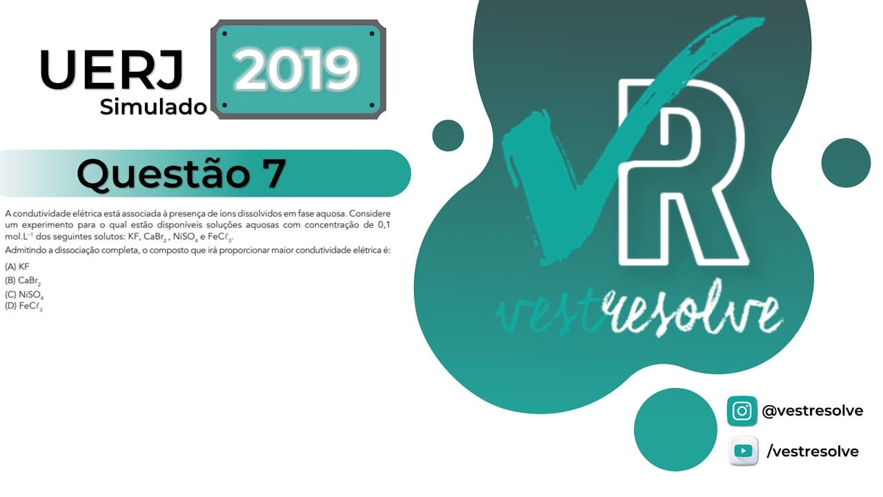 Thumbnail: Química - Uerj 2019 Simulado - Questão 7