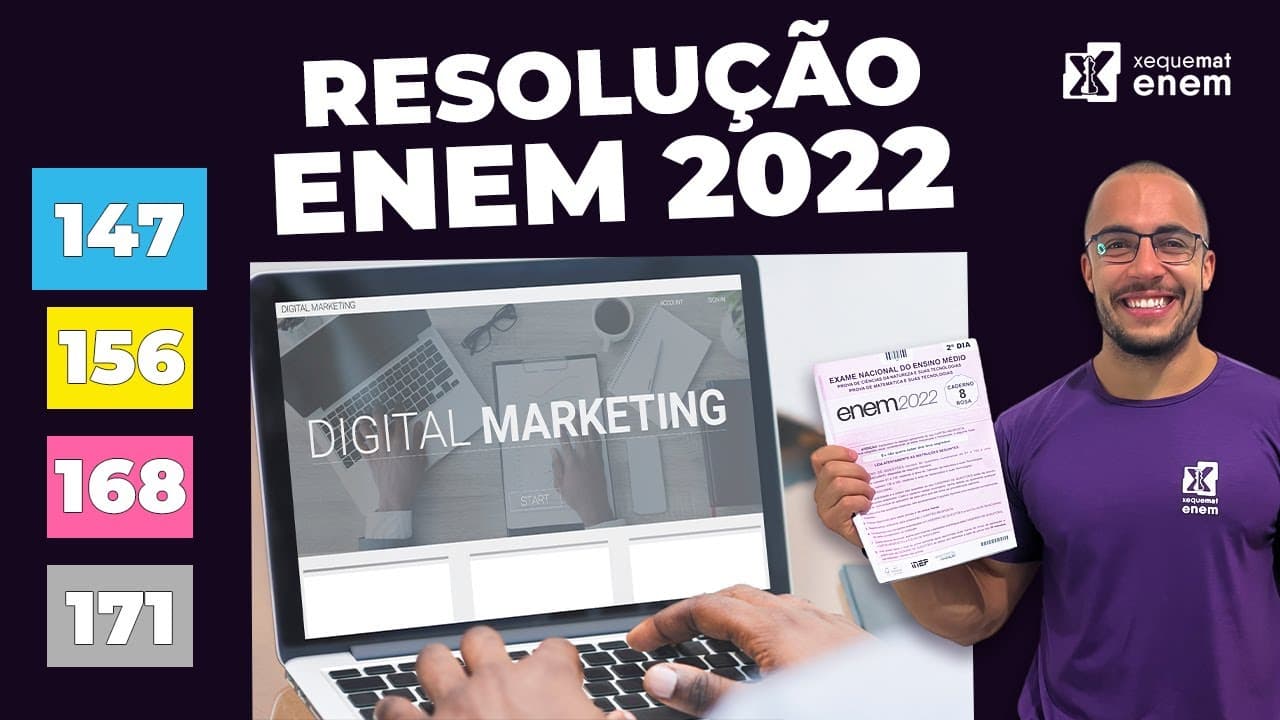 Thumbnail: 🔘Questão 147 - Caderno Azul | Porcentagem e Razão e Proporção | MATEMÁTICA ENEM 2022