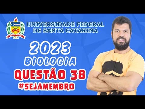 Thumbnail da aula: UFSC 2023 - Questão 38 - Uma molécula de proteína possui 95 aminoácidos em sua estrutura