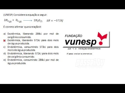 Thumbnail da aula: QUÍMICA | UNESP Exercício Resolvido #002