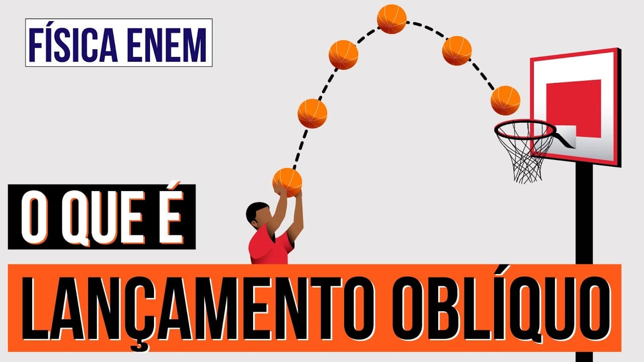 Thumbnail: LANÇAMENTO OBLÍQUO DE UM PROJÉTIL: O que é, Características e Cálculos | Física Enem. Diego Sousa