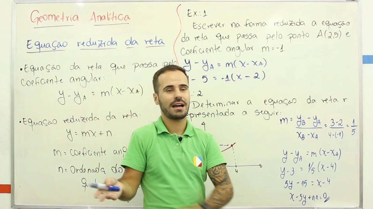 Thumbnail: Matemática - Geometria analítica - Equação Reduzida da Reta