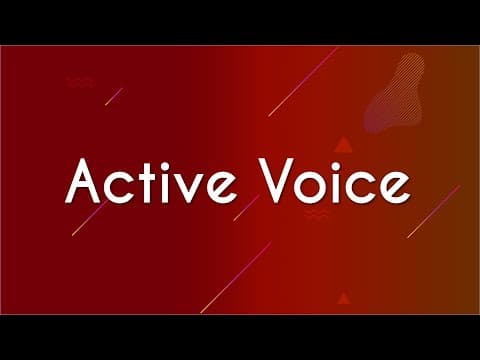Thumbnail da aula: Active Voice - Brasil Escola