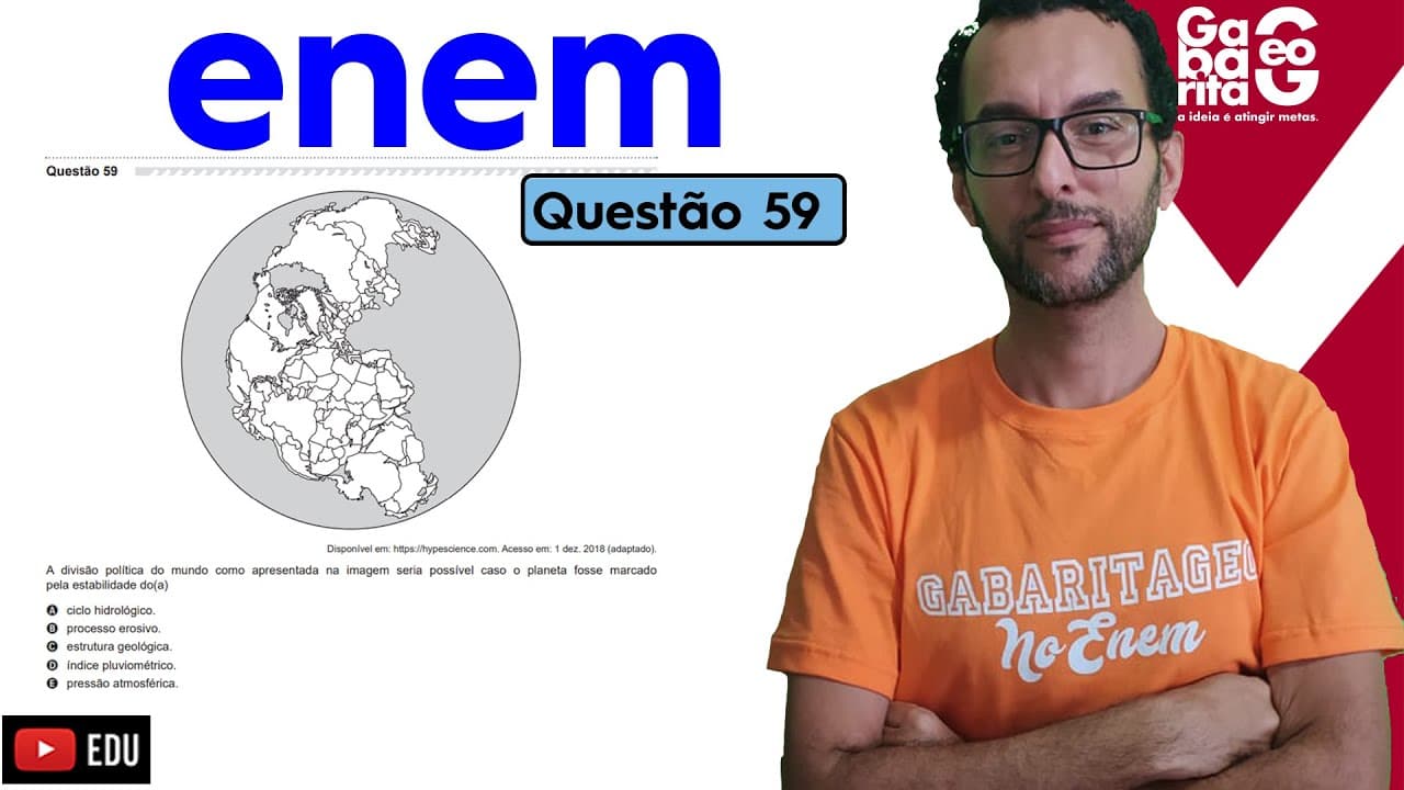 Thumbnail: ENEM 2020 | QUESTÃO 59 |PROVA AZUL|CIÊNCIAS HUMANAS | ENEM 2019 - A divisão política do...