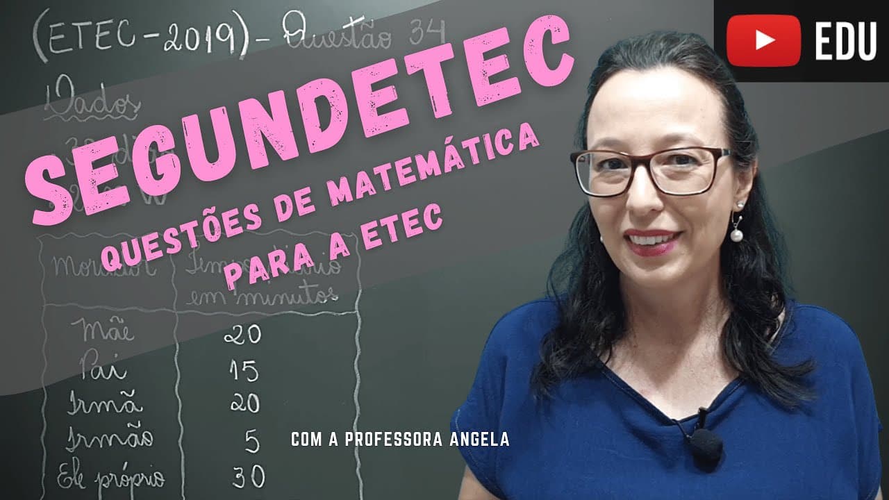 Thumbnail: ETEC, Vestibulinho e Concursos - Unidades de Medida de Tempo (hora e minuto) - Professora Angela