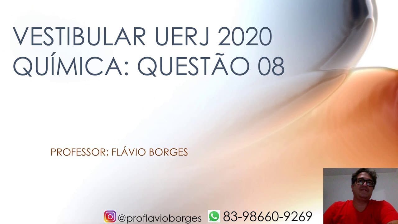 Thumbnail: QUESTÃO 8 DE QUÍMICA DA UERJ (Não cometa este erro em equilíbrio químico)